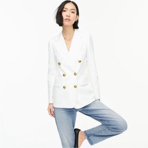 J. Crew • bristol white linen blazer sz 10